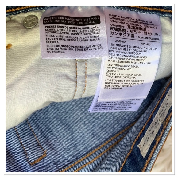 Levi’s 501 Classic Button Fly High Rise Raw Hem Cut Off Jean Shorts Blue 31 - Picture 11 of 11